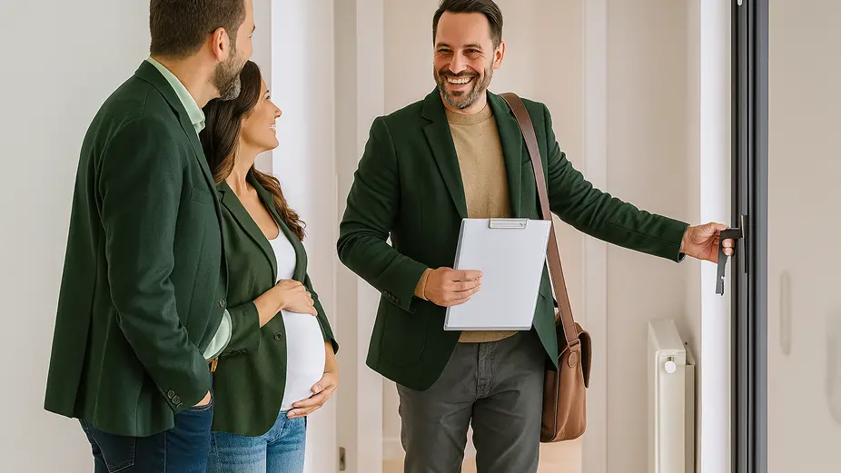 real estate agent and tenants