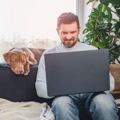 man applying for rental