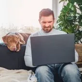man applying for rental